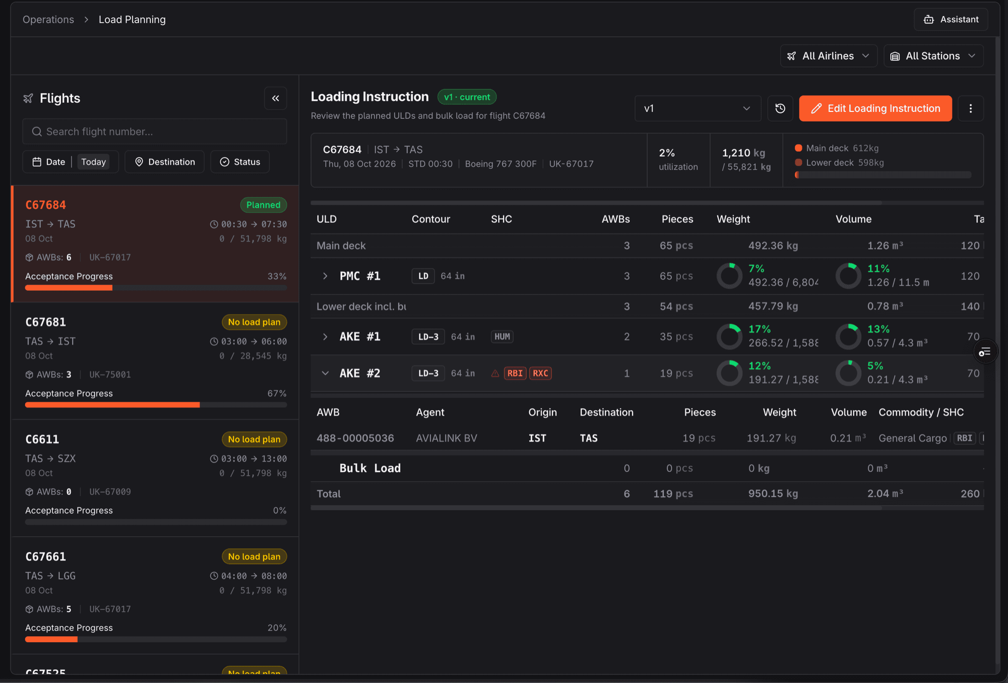 Operations › Load Planning › Loading Instruction