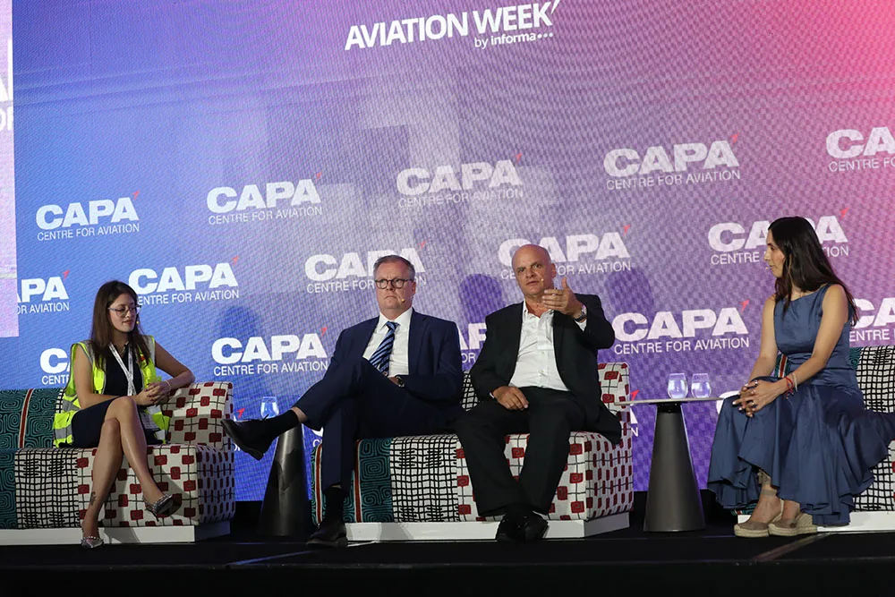 Belli Moderates the Air Cargo Panel at the CAPA Airline Leader Summit in Panama